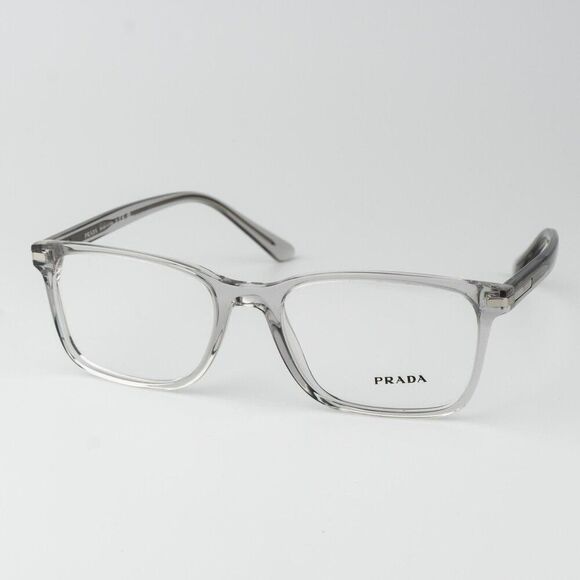 Prada Women Eyeglasses Crystal Grey Square Unisex PR14WV U431O1 BRAND NEW